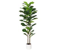Yepdin Artificial Fiddle Leaf Fig Tree 5 FT Faux Fiddle Leaves Fig Tree Artificial Plants in Pot for Indoor Outdoor Fake Tree