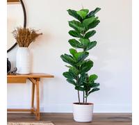 Yepdin Artificial Fiddle Leaf Fig Tree 5 FT Faux Fiddle Leaves Fig Tree Artificial Plants in Pot for Indoor Outdoor Fake Tree