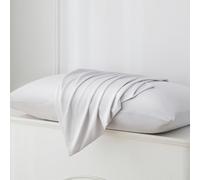 YEPINS Ultra Soft Cooling Pillowcases 2 Pack - Luxury Sateen Feel, Breathable & Ice Silk Fabric for Hot Sleepers, Wrinkle-Resistant, Envelope Closure, Light Grey, Standard (50x75cm)