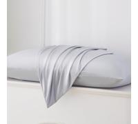 YEPINS Ultra Soft Cooling Pillowcases 2 Pack - Luxury Sateen Feel, Breathable & Ice Silk Fabric for Hot Sleepers, Wrinkle-Resistant, Envelope Closure, Dark Grey, Standard Size(50x75cm)
