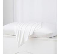 YEPINS Ultra Soft Cooling Pillowcases 2 Pack - Luxury Sateen Feel, Breathable & Ice Silk Fabric for Hot Sleepers, Wrinkle-Resistant, Envelope Closure, White Colour, King Size(50x90cm)