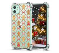 YEPO Clear Christmas Phone Case For iPhone 11 Gingerbread Man,Cute Pattern Design Girls Shockproof Protective Woman Mobile Case For iPhone 11 Kids