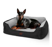 Yeprel Dog Beds for Extra Large Dogs, Orthopedic Warming Soft Sleeping Bed Durable Pet Bed with Anti-Slip Bottom, 39”x31”x9”, Black