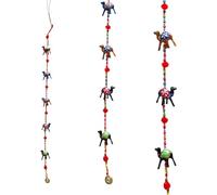 Yepsio Multicoloured Wind Chime 5 Camel on String with Brass Bell, perfect for walls, Doors, windows symbolise luck, ideal for Office and Home Decoration (1)