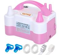 YEPVIE Electric Balloon Pump UK, Portable 2 Modes Balloon Inflator with 6 Balloon Arch Kits, Electric Air Pump for Balloons, Professional Electric Balloon Blower Machine for Birthday Party Decoration