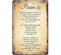 Yepyayqvk Bible Psalm 23 Funny Tin Sign Retro Bar Pub Diner Cafe Poster Vintage Kitchen Signs Wall Decor Funny Tin Signs Bar Decorations Art Poster 8x12 Inch