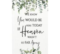 Yepyayqvk Memorial Table Sign for Wedding, We Know You Would Be Here Today If Heaven Wasn't So Far Away Wedding Sign Metal Tin Sign Wall Decor for Garage Man Cave Bar Kitchen Metal tin Sign 8×12 Inch