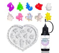 YEPYEPGO Silicone Nail Art Molds, 1PCS 3D Nail Charm Molds, Transparent Modeling Templates Hibiscus, Christmas Style Design Mold