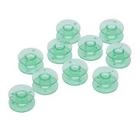 YEQIN 10 pcs Green Class 15 (A Size) Plastic Bobbins 2518P for Brother Babylock Singer Juki Sewing Machines
