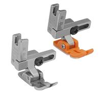 YEQIN 2Pcs Plastic & Metal Universal Presser Foot #T3 Three-in-One Multifunctional Presser Foot Adjustable Left and Right Unilateral Presser Foot for Flat Car Sewing Machine
