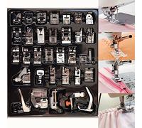 YEQIN 32pcs Domestic Sewing Machine Presser Foot Set for Brother, Babylock, Singer, Janome, Kenmore, and White Low Shank Sewing Machines