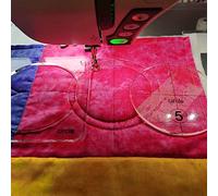 YEQIN Free Motion Quilting Template Rulers Series 5 with Quilting Frame for Domestic Sewing Machine Ruler (Circle Template)