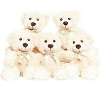 Yeqivo Teddy Bear Stuffed Animal Plush Toys Gift for Kid Girlfriend,13.5 Inches Stuffed Bears for Christmas Valentine’s Day Birthday Wedding Party(White,5Pcs)