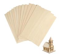 Yeqqzq 12 Pcs Balsa Wood Sheets, 100 * 200 * 2mm Balsa Wood Thin, BalsaWood Board for Home Decoration, Arts, DIY Crafts Projects, Woodcraft Model, Painting and Engraving