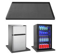 Yeqqzq Mini Fridge Silicone Mat, 60x60cm Under Refrigerator Floor Protector Mat with 2cm Raised Edges, Non-Slip, Spill-Proof, Drip Prevention, Protects the Floor