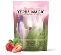 Yerba Magic Peach Mango, Yerba Mate Instant Tea Powder, Yer-b-a Magic Strawberry Matcha, Yer-Ba Mate Tea Supplements, 4-in-1 Functional Blend, Focus and Gut Health (Strawberry Matcha,1pc)