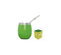 Yerba Mate Cup - Best Yerba Mate Set - Includes Double Wall Stainless Steel Yerba Mate Tea Cup with Stainless Steel Yerba Mate Straw Mate Cup 8oz