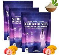 Yerba Mate Instant Tea Powder,Yerba mate Peach Mango Flavor, Mate Tea Supplements with Prebiotics and Probiotics, 4-in-1 Functional Blend, Focus and Gut Health (3)