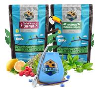 Yerba mate set Rio Parana with accessories | Energia and Elaborada con Palo | Calabash, bombilla and accessories | Argentinian yerba mate | Natural caffeine | 2x500g | 1kg