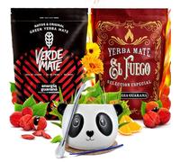 Yerba mate set Verde Mate and El Fuego Energia with accessories | Energizing yerba mate with guarana | Calabash, bombilla and accessories | Original yerba mate | Natural caffeine | 2x500g | 1kg