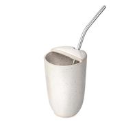 Yerba Mate Tea Cup Set, Ceramic Mate Tea Cup,9oz Ceramic Cup for Yerba Mate Tea and Mate Infused Drinks (White)