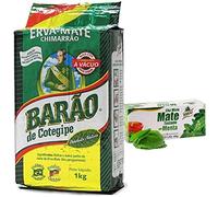 Yerba Mate Tea Set Barao Chimarrao: De Cotegipe Nativa 1 kg + Tostado Mint 25 tea bags