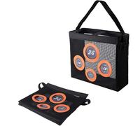 Yerdos Black Shooting TargetPouchStorageMesh Bag for Indoors Outdoors Handles Hooks,Portable Shooting Practice Target Toy Storage Mesh Bag Compatible with Darts for Kids