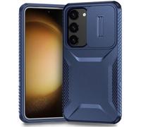 Yerebel Case for Galaxy S23 Case, Samsung S23 SM-S911U Case with Slide Camera Cover, Military Grade Non-Slip Heavy Duty Rugged Shockproof Protective Phone Cover for Samsung Galaxy S23 Blue