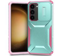 Yerebel Case for Galaxy S23 Case, Samsung S23 SM-S911U Case with Slide Camera Cover, Military Grade Non-Slip Heavy Duty Rugged Shockproof Protective Phone Cover for Samsung Galaxy S23 PC Green