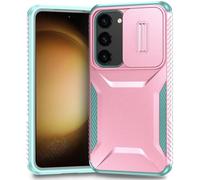 Yerebel Case for Galaxy S23 Case, Samsung S23 SM-S911U Case with Slide Camera Cover, Military Grade Non-Slip Heavy Duty Rugged Shockproof Protective Phone Cover for Samsung Galaxy S23 PC Pink
