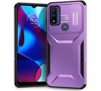 Yerebel Case for Moto G Pure/Moto G Power 2022/Moto G Play 2023 XT2271-5 Case with Slide Camera Cover, Military Grade Non-Slip Heavy Duty Protective Phone Cover for Motorola Moto G Play 2023 Purple