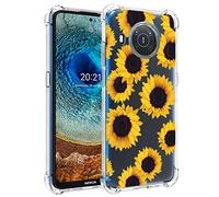 Yerebel Case for Nokia X10 Case, Nokia X20 TA-1332 TA-1341 Cute Case, Clear Flexible Bumper TPU Soft Rubber Silicone Cover Phone Case for Nokia X10/X20 (Sunflower)