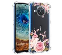 Yerebel Case for Nokia X10 Case, Nokia X20 TA-1332 TA-1341 Cute Case, Clear Flexible Bumper TPU Soft Rubber Silicone Cover Phone Case for Nokia X10/X20 (roseflower)