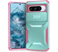 Yerebel Case for Pixel 8 Pro Case, Google 8 Pro GC3VE Case with Slide Camera Cover, Military Grade Non-Slip Heavy Duty Rugged Shockproof Protective Phone Cover for Google Pixel 8 Pro PC Green