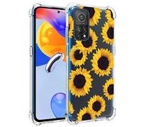 Yerebel Case for Redmi Note 11 Pro 4G/Redmi Note 11E Pro Cute Case, Clear Flexible Bumper TPU Soft Rubber Silicone Cover Phone Case for Xiaomi Redmi Note 11 Pro 5G (Sunflower)