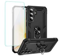 Yerebel for Galaxy A57 5G Case/for SamsungA57 M-A576B Case with Tempered Glass Screen Protector,[Military Grade] [Metal Ring] [Magnetic Support] Heavy Duty Armor Cover for Samsung Galaxy A57 5G black