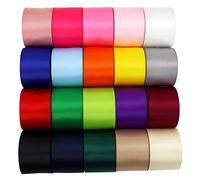 YERELO Double Face Satin Ribbon - 1-1/2" Solid Color Assortment, 40 Yards Per Package - Gift Wrapping & Crafts