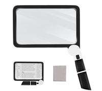 Yerepk 5X Magnifying Glass with Light, Handheld Magnifier for Reading, Large Magnifying Glass with 48 LED Light and Anti-Glare Lens, Magnifier for Seniors, Macular Degeneration, Low Visions (Black)