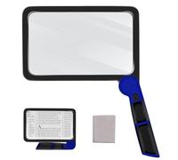 Yerepk 5X Magnifying Glass with Light, Handheld Magnifier for Reading, Large Magnifying Glass with 48 LED Light and Anti-Glare Lens, Magnifier for Seniors, Macular Degeneration, Low Visions (Blue)