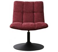 Yerevan Pink Chenille Fabric Swivel Chair
