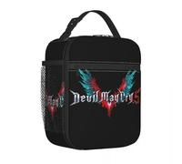 YERGFHJ Game DMC Devil May Cry Logo Thermal Insulated Lunch Bag for Travel Portable Food Container Bags Thermal Cooler Lunch Boxes