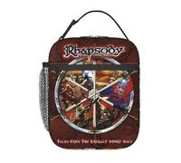 YERGFHJ Rhapsody of Fire Tales from The Emerald Sword Saga Album 2004 Lunch Bag Storage Food Box Thermal Cooler Lunch Boxes for Travel
