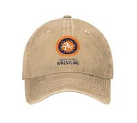 YERGFHJ United World Wrestling UWWLogo Sun Baseball CapCasual Female Male Washed Hip Hop Hats Design Outdoor Sport Snapback Cap