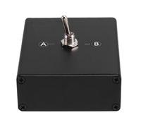Yerhpkly Audio Switcher 2 In 1 Out Metal Box for Desktop and Travel | Ultra compact metal unit fits on any desk, offering driver-free 3.5 mm switching between two devices with a simple knob.