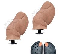 Yeria 3D Funny Toe Shoe Charms, Toe Shoe Charm for Croc, DIY Mini 3D Stereoscopic Toe Croc Accessories, Big Toe Croc Charm with Hairy for Adults Kids Party Birthday Gifts (2)