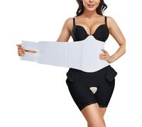 YERKOAD 360 Lipo Foam Ab Board Post Surgery Liposuction Abdominal Compression Boards Belly Wrap Lipo Recovery Waist Cincher, White, One Size