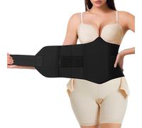 YERKOAD 360 Lipo Foam Ab Board Post Surgery Liposuction Abdominal Compression Boards Tummy Tuck Recovery Waist Cincher, Black, Large