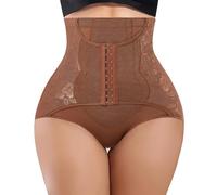 YERKOAD Tummy Control Panties for Women Shapewear Butt Lifter Short High Waist Trainer Corset Slimming Body Shaper Underwear, Brown, M