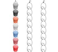 Yerliker 16 Pieces Hat Rack Wig Holder over The Door Baseball Hat Holder Wall Mounted Hanging Wig Organizer for Closet Display Storage Rack with 2 Hooks for Tie Scarf(Black)