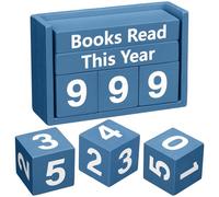 Yerliker Books Read This Year Counter Book Lover Gift up to 999 Bookish Accessories Bookworm Gift for Club Members Student Teacher Reading Accessories (Blue)